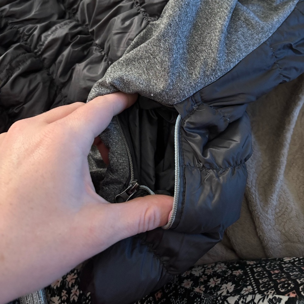Tangerine Dark Gray and Silver Puffer Vest Full Zip - Picture 8 of 10